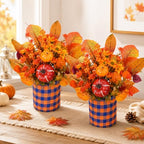 2PCS 11in Fall Centerpieces for Tables Thanksgiving Fireplace Decorations by Unknown