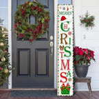 Welcome Porch Sign, Wooden, 47.2", Outdoor Front Door, Santa - Image 6