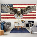 7 * 16FT Eagle USA Flag Garage Door Cover Decorations Independence Day Garage Door Banner for Outdoor Indoor Patriot Party Photography Backdrop - Image 6