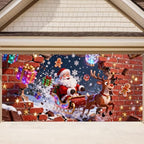 16x7Ft Christmas Garage Door Cover, Garage Door Christmas Decorations, Large Garage Door Xmas Cover, Xmas Banner Decorations for Party,Home,Outdoor,Indoor - Image 2