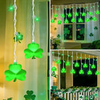 25 LED Green Shamrock Icicle Lights, 6.75FT St. Patricks Day Lights Curtain String Lights with 10 Shamrock & 25 LED Light for Lucky Clover St Patrick's Decorations Indoor Home Window Proch Party Decor - Image 4