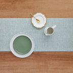 Solino Home 100% Linen Table Runner, 14 x 108 in, Rainforest, Narrow Stripe - Image 4