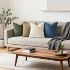 Mecatny Corduroy Fall Throw Pillow Covers 26x26 Set of 2 Olive Green - Image 3