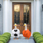 Abbylike 4 Set Football Porch Goose Outfit Lawn Baseball Goose Costume Rugby Basketball Porch Game Day Clothes for 23" H Statue Patio Yard Party Celebrations Decor - Image 5