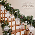 Civaner 9 Pcs Vintage Neutral Christmas Ball Ornaments, Silver - Image 6