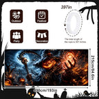 Halloween Garage Door Banner 7x16ft, Gothic Pumpkin Reaper Wizard - Image 2