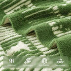 Snuggle Sac Christmas Tree Throw Blanket, Ultra Soft Cozy Decorative Checked Throw Blanket for Couch, Sofa and Bed for Christmas,(Green,60x80 inches,) - Image 3