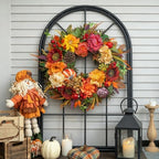 24 Inch Artificial Harvest Fall Wreaths for Front Door,Porch & Entryway - Image 6