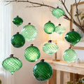 12Pcs Glass Christmas Balls for Christmas Tree by OuMuaMua