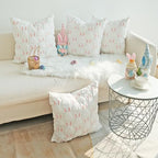 JOJUSIS Decorative Pillow Covers Pack of 4 Throw Pillowcases Faux Fur Couch Cushion Easter Rabbit 20" x 20" - Image 4