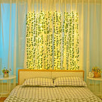 Naidiler 12 Pcs Artificial Ivy Garland Fake Vines with 65 Ft Lights String (200 LED) Decor Faux Green Hanging Plant Greenery for Wall Party Wedding Room Home Kitchen Indoor & Outdoor Decoration - Image 5