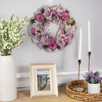 Northlight Wooden Floral Artificial Spring Wreath Dried Foliage 13.5" - Image 4