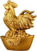 Brass Rooster Statues Chinese Feng Shui Zodiac Statue Small Lucky Figurine Animal Sculpture Ornament for Home Office Decor (Rooster) by Unknown
