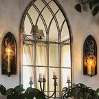 Gothic Wall Candle Sconces Set of 2, Snake and Moon Iron Wall Mounted Candelabra Holder with Removable Trays for Taper & Pillar Candles, Natural Aesthetic Boho Art Hanging Design Decor - Image 2