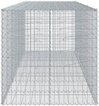 vidaXL Gabion Basket with Cover 137.8"x39.4"x39.4" Galvanized Iron - Image 6