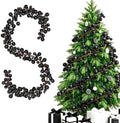 9ft Black Christmas Ball Garland Ornaments, Gothic Christmas Trees Garland by LFUTARI