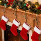 Sfcddtlg 6 Pcs Cast Iron Branch Mantle Hangers, 6 Inch Decorative Christmas Stocking Hangers with Non-Slip Pad, Brown Mantle Stocking Holder for Xmas Holiday Home Party Decoration - Image 5
