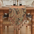 Loom and Mill Vintage Paisley Jacquard Table Runner 13x90 inch, Multi Color by LoomandMill