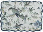 Peacock Vines Luxury Handcrafted Placemats (Reversible) Cotton Quilted Fabric Machine Washable – Set of 6 – Elegant Home Decor – 14 x 19 inches – Bloom Collection - Image 3