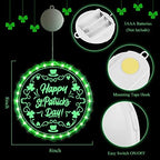 St. Patricks Day Decoration Window Light, Lighted Up Green LED Light, 2Pack - Image 2
