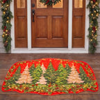 Breling 41 x 24 Inch Christmas Door Mat, Xmas Tree Welcome Coir Rugs by Breling