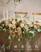 Ling's moment Artificial Wedding Flowers Deluxe Combo, Brown & Tawny Beige - Image 6