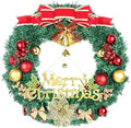 Christmas Wreaths for Front Door, Artificial Christmas Wreath with Bow, Bells, Berries, Gold Flowers and Holiday Decor Sign, Winter Wreaths for Fireplace, Windows, Wall Decor(20 Inches) by Unknown