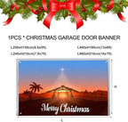 Large Hanging Christmas & Thanksgiving Backdrop Banner, 6.6x5ft - Garage Door Decorations for Xmas & New Year Celebrations - Image 4