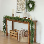 MIZII Christmas Garlands 6FT Thick Artificial Pine Garland Real Touch Green Faux Pines Vine Greenery Garland Christmas Decorations for Xmas Fireplace Mantle Home Decor Indoor Outdoor (Pine 6FT) - Image 7