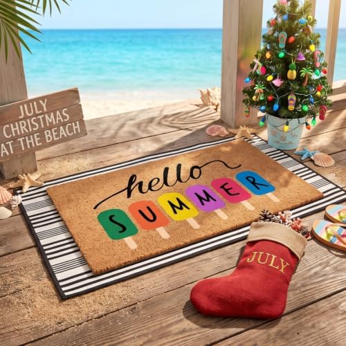 Moucuny 2 Coir Outdoor Mat,Non Slip, 57'' X 22'',47'' X 19'', Summer by Moucuny