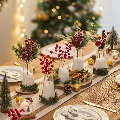 Hewory Glass Bud Vases for Centerpieces: Small Clear Modern Flower Vase Set of 24, Minimalist Cute Mini Decorative Bulk Vases for Wedding Birthday Bridal Shower Party Events Dining Room Table Decor - Image 3