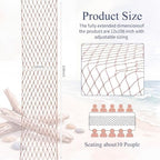 11 Pcs Fishnet Table Runner and Woven Jute Round Placemats Set - Image 2