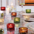 24 Pack Tealight Candle Holders, Multicolor Votive Tea Light Candle Holder - Image 5