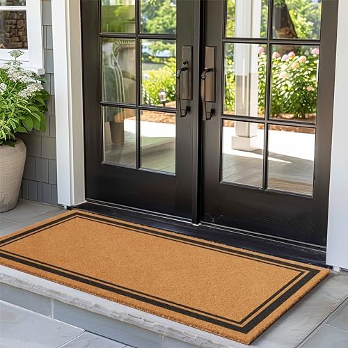 Barnyard Designs Natural Coco Coir Non-Slip Doormat (36x72, Border) - Image 4