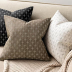 MIULEE Pack of 2 Decorative Burlap Linen Spring Throw Pillow Covers Farmhouse Pillowcases Modern Rustic Woven Textured Cushion Cover for Sofa Couch Bed 18x18 Inch Taupe - Image 3
