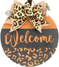 Wood front door sign Wood sign Home decor Welcome sign Sign for front door House warming gift Wedding gift (Leopard Welcome-DS010(A39) S003, 11" Width) by Unknown
