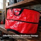 predolo Sturdy PE Wreath Storage Bag | Clear Identification openings, Wreath Storage Bag with Double Compartments, Secure Zippered Closure, 36inch 90x38cm - Image 7