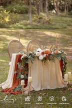 Ling's moment Terracotta Eucalyptus Flower Garland Fall Wedding Arch 9 FT - Image 5