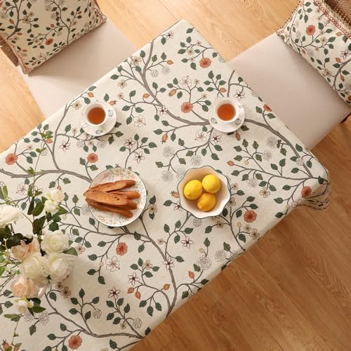 ISAENNE Vintage French Elegant Rectangular Tablecloth,118"x67" - Image 4