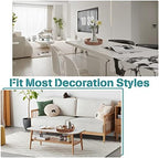 Coffee Table Tray 2 Pack Rattan Woven Basket Multifunctional Round Rattan Serving Tray with Handles, Decorative Trays for Home Decor, Kitchen Counter, Living Room - Image 5