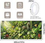 6X13FT Summer Tropical Leaves Garage Door Cover Decorations Tropical Leaves Garage Door Banner for Outdoor Indoor Summer Party Photography Backdrop - Image 2