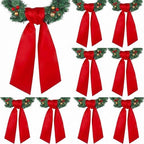 VitalCozy 8 Pcs Red Wreath Sash Cotton Blank Ribbon by VitalCozy