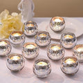 LETINE 36pcs Silver Votive Candle Holders - Elegant Mercury Glass Tea Light Candle Holder Set for Weddings, Holiday Season Decorations,Christmas Table Centerpieces by LETINE