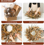 26'' Fall Wreath with Eucalyptus & Berries for Front Door Outdoor Decor - Image 6