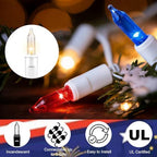 300 Incandescent Icicle String Lights with White Wire, Multi Dynamic Lighting Modes Red White Blue, Perfect for National Day Patriotic Holiday Large Scene Decor - Image 4