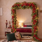 Retrowavy Christmas Mirror Garland Cedar Decor 6.56ft, Cool Tone, 6 Pcs by Retrowavy