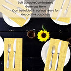 Cotton Clinic 12 Pack Farmhouse Style Slub Textured 18x18 Cloth Dinner Napkins, 100% Cotton for Everyday Use and Events - Soft and Durable Cocktail Napkins, Wedding Dinner Napkins, Yellow - Image 5