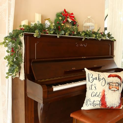 Joyhalo 6FT Christmas Garland with Lights Battery Operated - Image 5