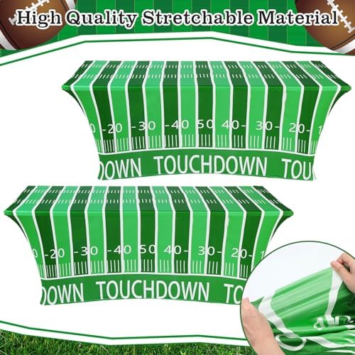 Oudain 2 Pcs Football Stretch Table Cover 6 ft Football Tablecloth - Image 6