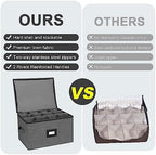 Mayniu Stemware Storage Cases, Wine Glass Storage Box with Dividers - Image 6